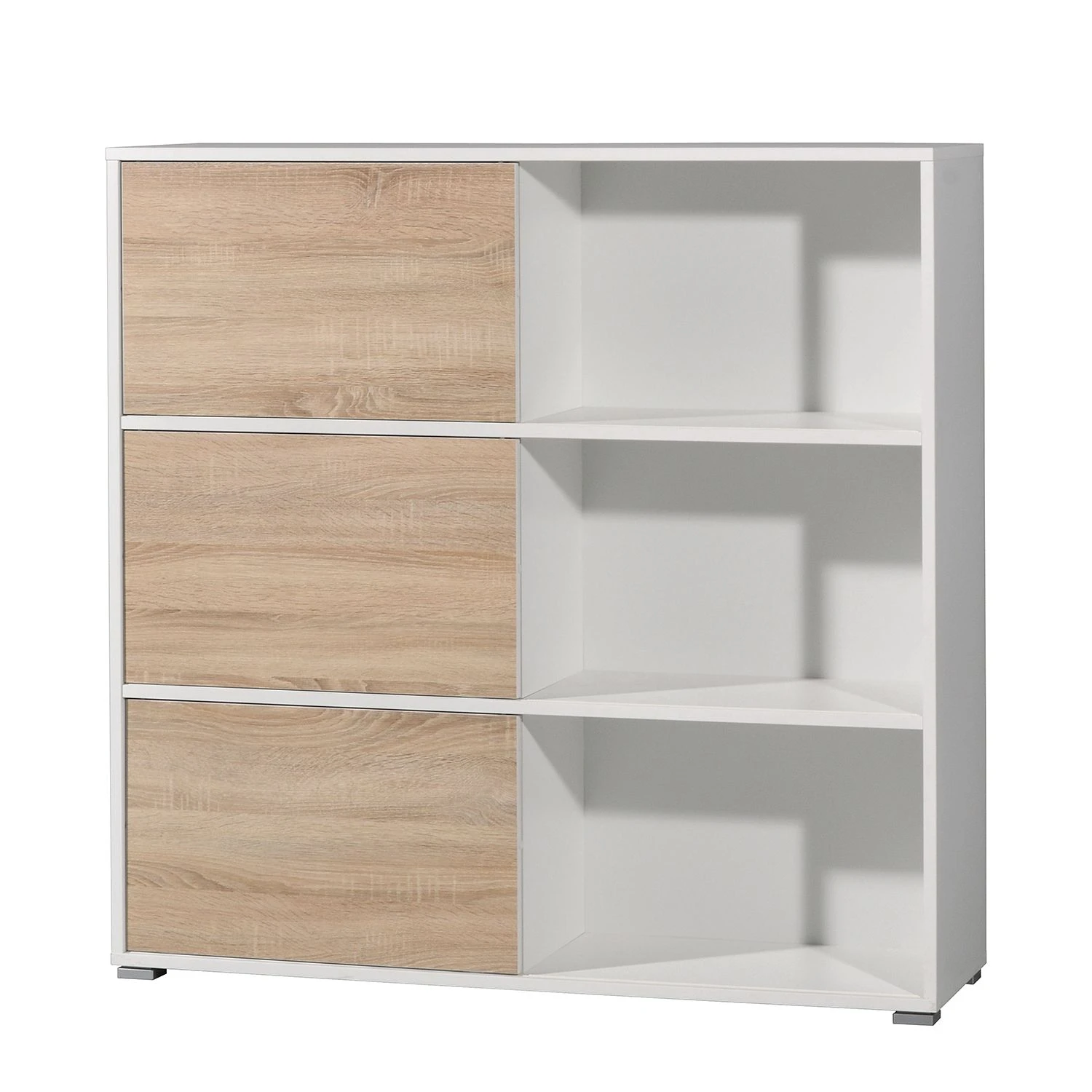 Germania Schiebetürenregal Mingle II - Weiß/Eiche Sonoma Dekor 9 Germania Schiebetürenregal Mingle II - Weiß/Eiche Sonoma Dekor – Bild 9