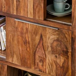 Ars Natura Schiebetürenregal Trangle - Sheesham massiv -Wohnzimmermöbel boutique en ligne schiebetuerenregal trangle sheesham massiv 676050