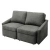 Modoform Boxspring-Schlafsofa Befasy Webstoff - Grau