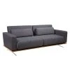 Studio Copenhagen Schlafsofa Copperfield II Webstoff - Stoff Parsa: Grau-Schwarz