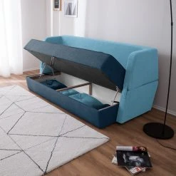 Mørteens Schlafsofa Divri Webstoff - Marineblau / Aqua -Wohnzimmermöbel boutique en ligne schlafsofa divri webstoff marineblau aqua 4993596