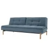 Innovation Möbel Schlafsofa Dublexo I Webstoff - Stoff Soft: Indigo