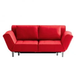 Chillout by Franz Fertig Schlafsofa Leo Echtleder - Rot