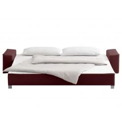 Chillout by Franz Fertig Schlafsofa Plaza Echtleder - Bordeaux - Breite: 222 cm - Armlehne verstellbar -Wohnzimmermöbel boutique en ligne schlafsofa plaza echtleder bordeaux 222 cm abklappbare armlehnen 1415478