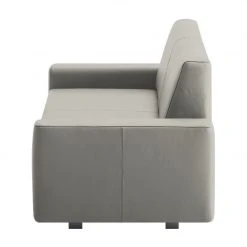 Chillout by Franz Fertig Schlafsofa Plaza Echtleder - Grau - Breite: 228 cm - Keine Funktion -Wohnzimmermöbel boutique en ligne schlafsofa plaza echtleder grau 228 cm gerade armlehnen 1415670