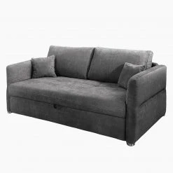 Home Design Schlafsofa Billimora Microfaser - Grau - Breite: 228 cm