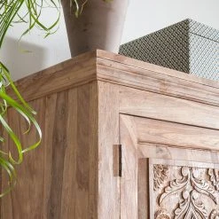 Wolf-Möbel Schrank Bombay - Sheesham massiv - Natur -Wohnzimmermöbel boutique en ligne schrank bombay sheesham massiv natur 3459329