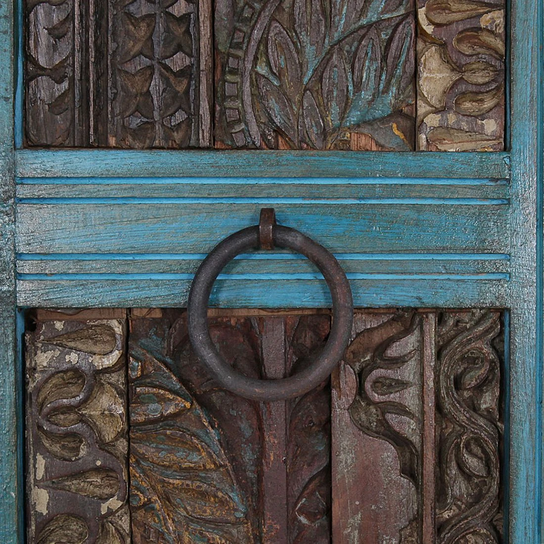 Red Living Schrank Watergate - Mango Massiv & Recycled Altholz - Türkis/Blau 5 Red Living Schrank Watergate - Mango Massiv & Recycled Altholz - Türkis/Blau – Bild 5