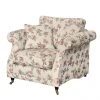 Maison Belfort Sessel Rosehearty - Webstoff - Creme / Rose