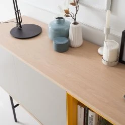 Studio Copenhagen Sideboard Caspito - Hellgrau / Eiche -Wohnzimmermöbel boutique en ligne sideboard caspito hellgrau eiche 4373656