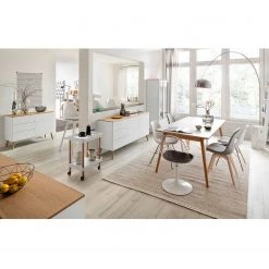 Tenzo Sideboard Dot I - Weiß -Wohnzimmermöbel boutique en ligne sideboard dot i eiche teilmassiv weiss 4163472