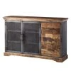 Ars manufacti Sideboard Hunter - Mango massiv / Metall - Mango / Blaugrau