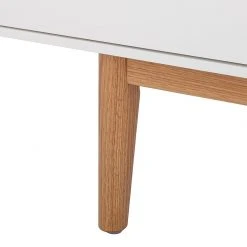 Mørteens Sideboard Lindholm V - Eiche teilmassiv - Weiß / Eiche -Wohnzimmermöbel boutique en ligne sideboard lindholm v weiss matt eiche massiv 358651