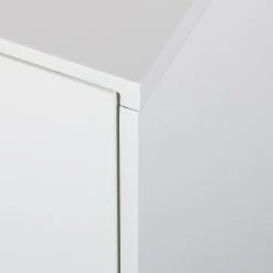 Mørteens Sideboard Lindholm V - Eiche teilmassiv - Weiß / Eiche -Wohnzimmermöbel boutique en ligne sideboard lindholm v weiss matt eiche massiv 358652