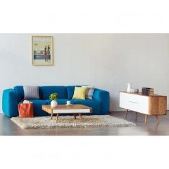 Studio Copenhagen Sideboard Loca I - Weiß / Wildeiche - Breite: 180 cm -Wohnzimmermöbel boutique en ligne sideboard loca i wildeiche teilmassiv wildeiche weiss 180 cm 3541089