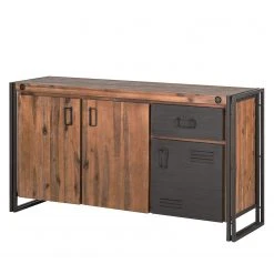 Ars manufacti Sideboard Manchester I - Akazie teilmassiv / Metall - Akazie / Anthrazit