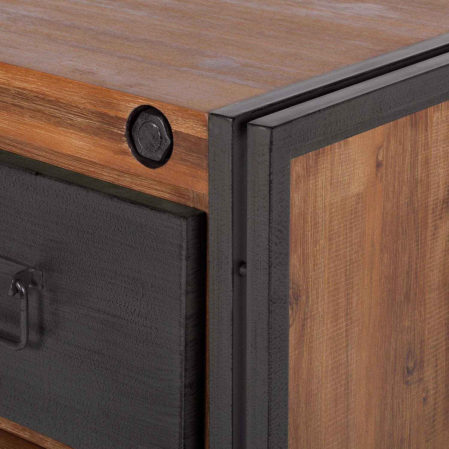Ars manufacti Kommode Manchester II - Akazie massiv / Metall - Akazie / Anthrazit 8 Ars manufacti Kommode Manchester II - Akazie massiv / Metall - Akazie / Anthrazit – Bild 8