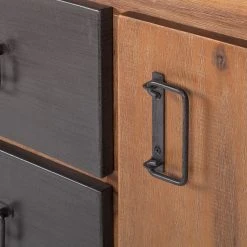 Ars manufacti Sideboard Manchester II - Akazie teilmassiv / Metall - Akazie / Anthrazit -Wohnzimmermöbel boutique en ligne sideboard manchester ii akazie massiv metall 4876172