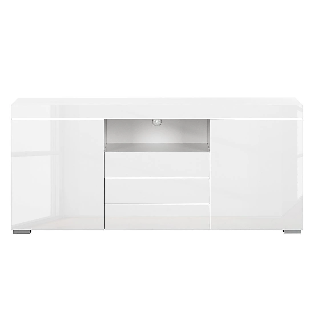 Fredriks Sideboard Roomconcept - Inkl.Beleuchtung - Hochglanz Weiß 3 Fredriks Sideboard Roomconcept - Inkl.Beleuchtung - Hochglanz Weiß – Bild 3