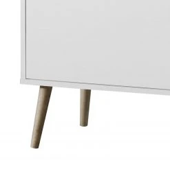 Mørteens Sideboard Sunndal - Gummibaum teilmassiv - Weiß / Eiche Hell -Wohnzimmermöbel boutique en ligne sideboard sunndal gummibaum teilmassiv weiss eiche dekor 4753656