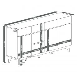 Mørteens Sideboard Tenabo - Matt Weiß / Asteiche 13 Mørteens Sideboard Tenabo - Matt Weiß / Asteiche -Wohnzimmermöbel boutique en ligne sideboard tenabo ii matt weiss asteiche 5237872