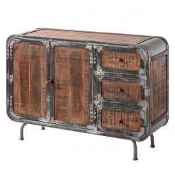 Ars manufacti Sideboard Wharton I - Akazie teilmassiv / Stahl