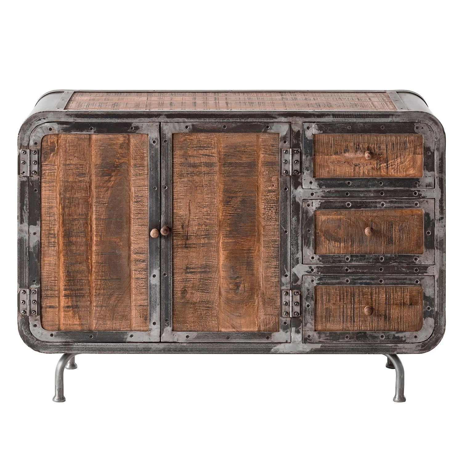 Ars manufacti Sideboard Wharton I - Akazie teilmassiv / Stahl 4 Ars manufacti Sideboard Wharton I - Akazie teilmassiv / Stahl – Bild 4