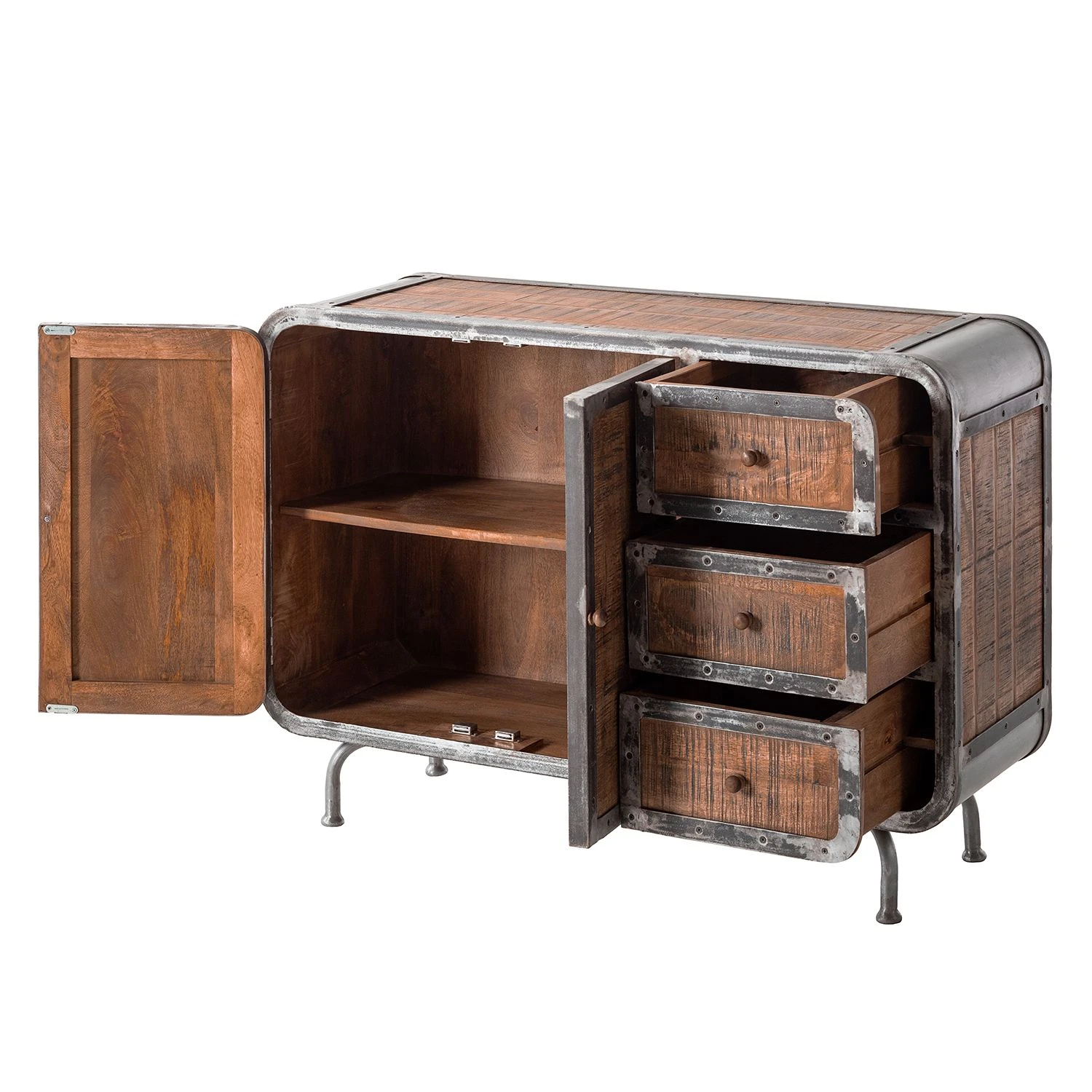 Ars manufacti Sideboard Wharton I - Akazie teilmassiv / Stahl 7 Ars manufacti Sideboard Wharton I - Akazie teilmassiv / Stahl – Bild 7