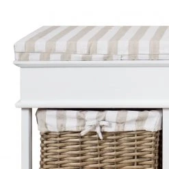 Maison Belfort Sitzbank Elven - Paulownia massiv - Weiß / Braun -Wohnzimmermöbel boutique en ligne sitzbank elven paulownia massiv weiss 4347428