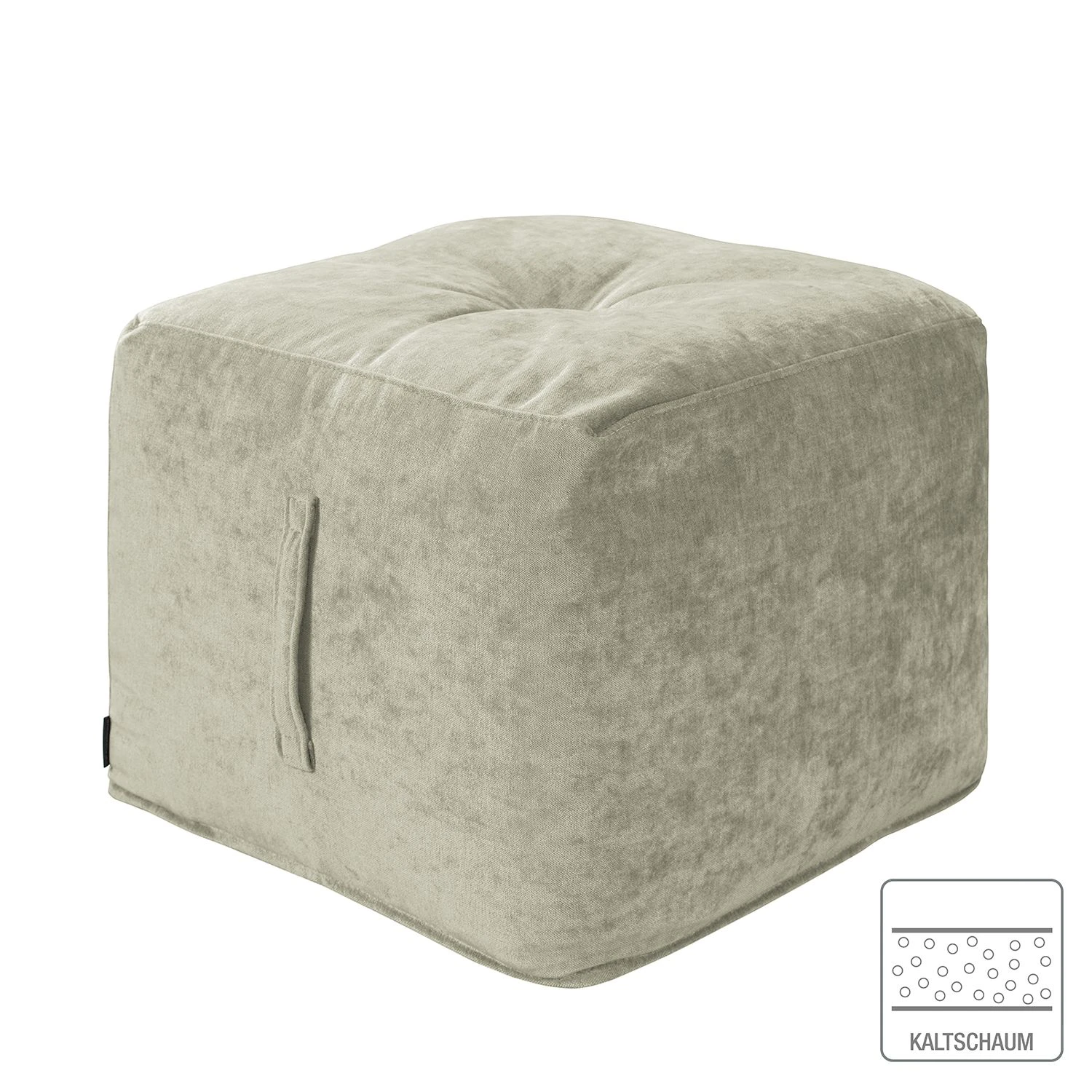 Says Who Sitzwürfel Piton Samt - Grau 2 Says Who Sitzwürfel Piton Samt - Grau – Bild 2