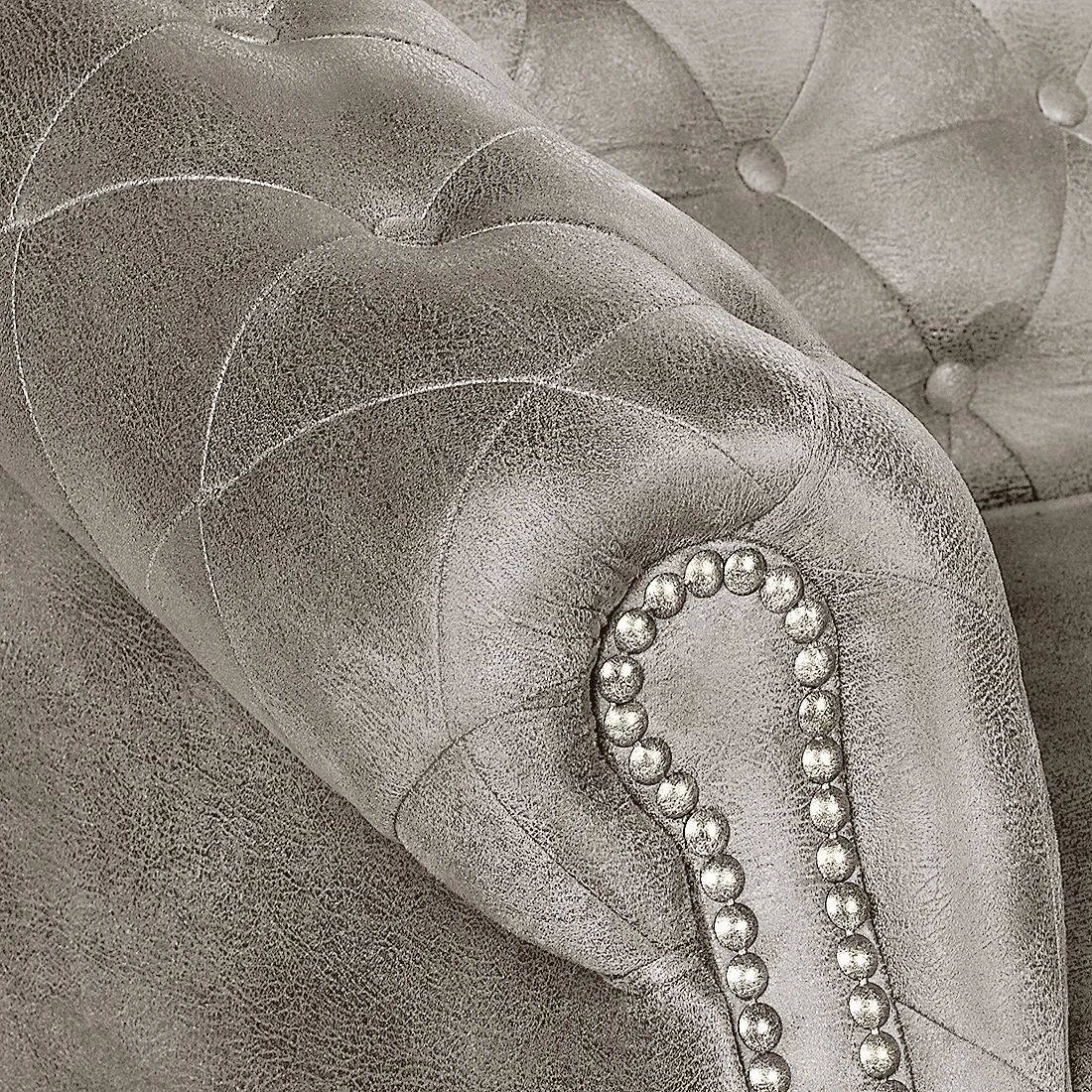 Ars manufacti Sofa Benavente (2-Sitzer) - Antiklederoptik Silber 6 Ars manufacti Sofa Benavente (2-Sitzer) - Antiklederoptik Silber – Bild 6