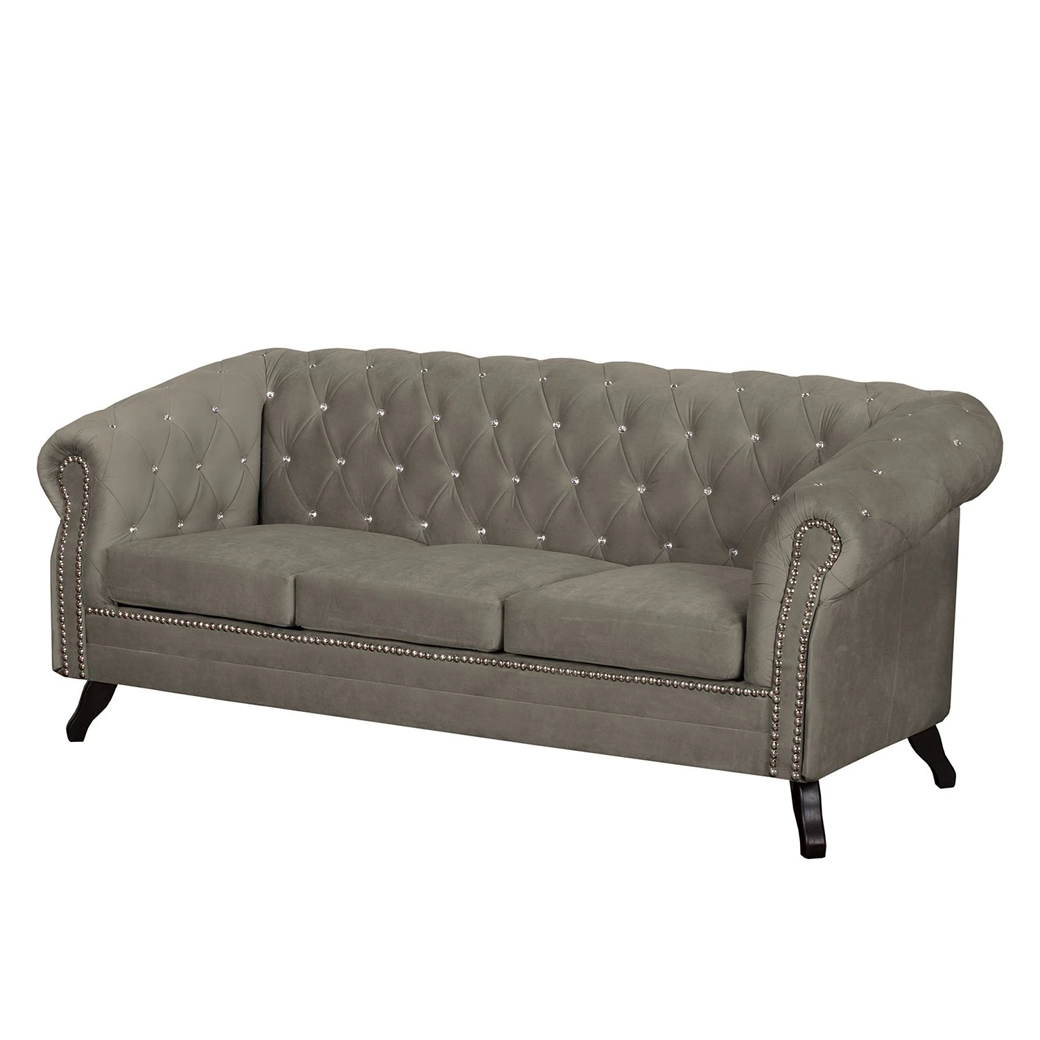 Jack & Alice Sofa Benavente I (3-Sitzer) Microfaser - Steingrau 1 Jack & Alice Sofa Benavente I (3-Sitzer) Microfaser - Steingrau