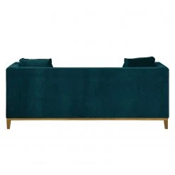 Jack & Alice Sofa Blomma (3-Sitzer) - Petrol - Eiche -Wohnzimmermöbel boutique en ligne sofa blomma 3 sitzer samtstoff petrol eiche 3671233