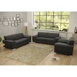 Fredriks Sofa Bollon (2-Sitzer) - Webstoff - Dunkelgrau -Wohnzimmermöbel boutique en ligne sofa bollon 2 sitzer webstoff dunkelgrau 4155280