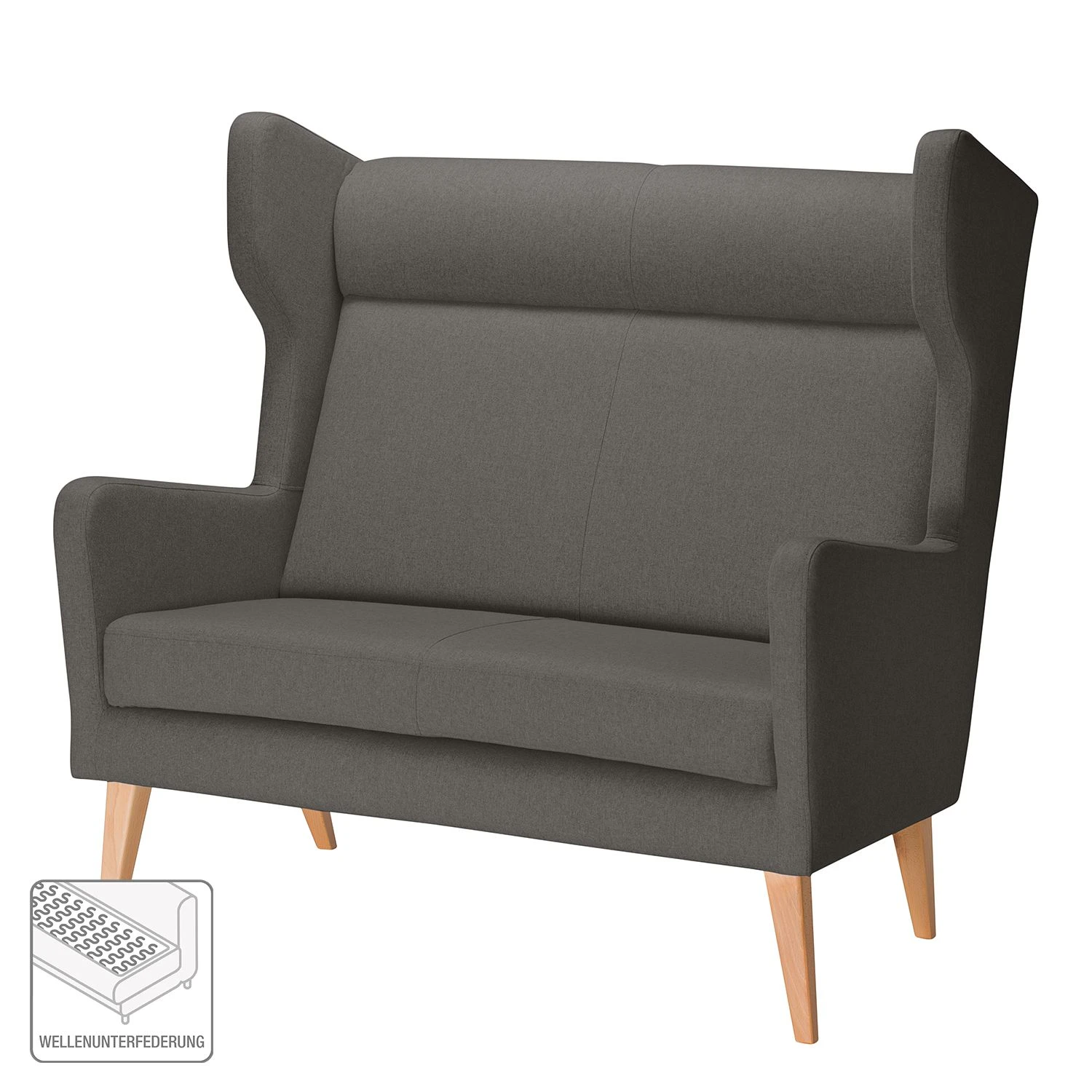 Mørteens Sofa Bucoli (2-Sitzer) Filz - Dunkelgrau 2 Mørteens Sofa Bucoli (2-Sitzer) Filz - Dunkelgrau – Bild 2