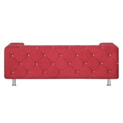 Home Design Sofa Carlotta (2-Sitzer) - Microfaser Rot -Wohnzimmermöbel boutique en ligne sofa carlotta 2 sitzer microfaser rot 388187