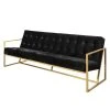 Jack & Alice Sofa Charm II Microfaser (3-Sitzer) - Schwarz