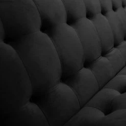 Jack & Alice Sofa Charm II Microfaser (3-Sitzer) - Schwarz -Wohnzimmermöbel boutique en ligne sofa charm ii 3 sitzer microfaser schwarz 4692712