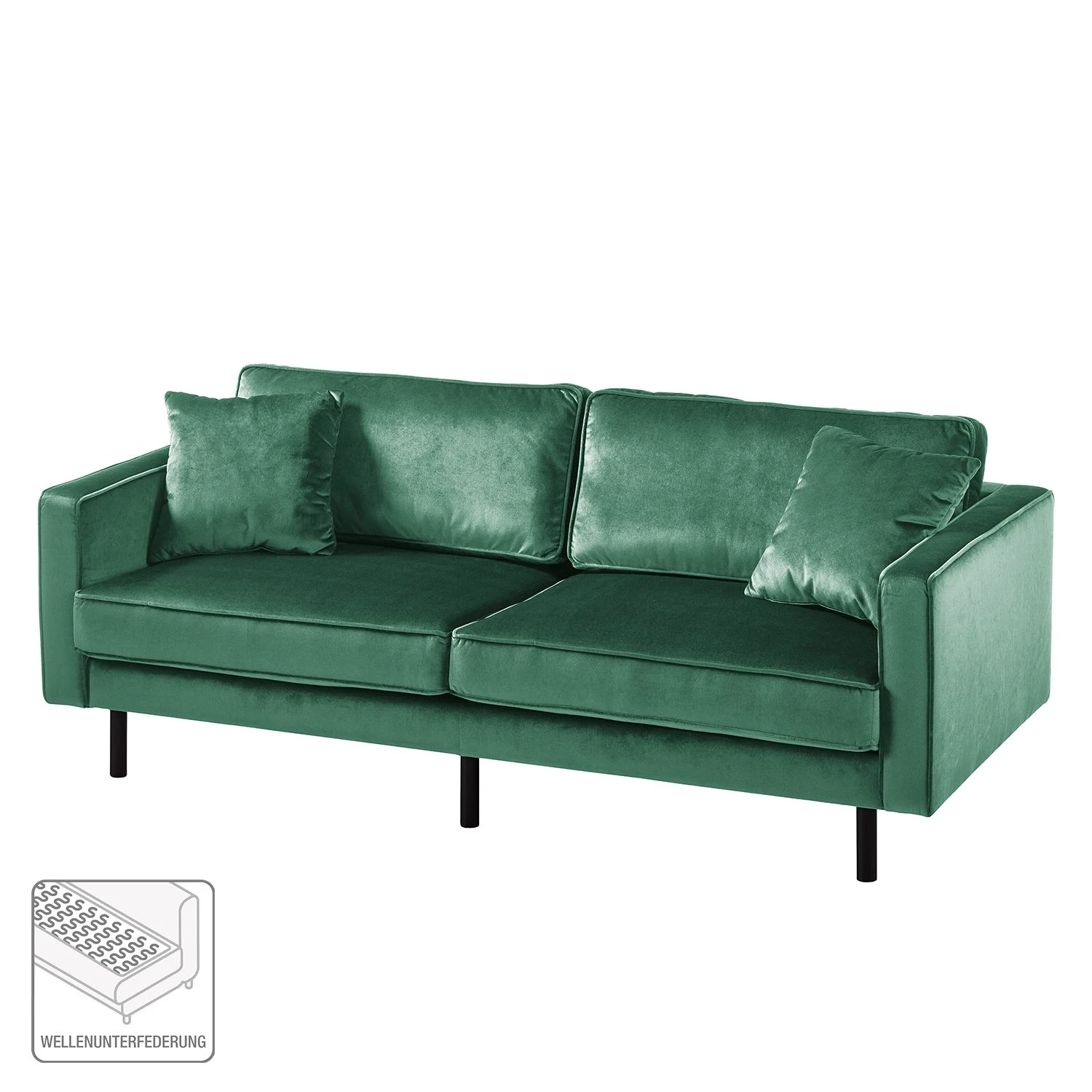 Eva Padberg Collection Sofa Edina Samt (3-Sitzer) - Meeresgrün 2 Eva Padberg Collection Sofa Edina Samt (3-Sitzer) - Meeresgrün – Bild 2
