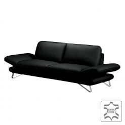 Fredriks Sofa Enzo (2,5-Sitzer) Echtleder Schwarz - Kopfstütze verstellbar -Wohnzimmermöbel boutique en ligne sofa enzo 2 5 sitzer echtleder schwarz 471492