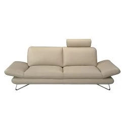 Fredriks Sofa Enzo (3-Sitzer) Echtleder Beige - Kopfstütze verstellbar -Wohnzimmermöbel boutique en ligne sofa enzo 3 sitzer echtleder beige mit 1 kopfstuetze 3700013