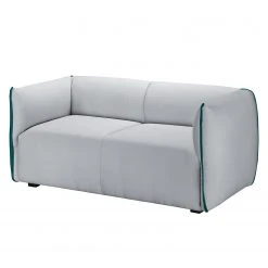 Fredriks Sofa Grady Webstoff II (2-Sitzer) - Hellgrau / Türkis
