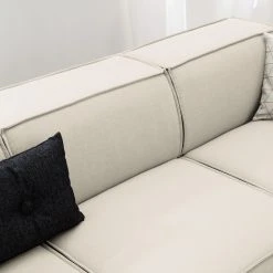 Sofa Kinx (3-Sitzer) Webstoff - Webstoff Osta: Altweiß -Wohnzimmermöbel boutique en ligne sofa kinx 3 sitzer webstoff stoff osta altweiss 4648020