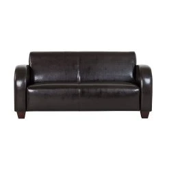 Maison Belfort Sofa La Habana (2-Sitzer) - Bycast-Kunstleder Dunkelbraun -Wohnzimmermöbel boutique en ligne sofa la habana 2 sitzer bycast kunstleder dunkelbraun 256062