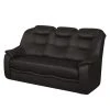 Modoform Sofa Lakin (3-Sitzer) - Kunstleder - Dunkelbraun