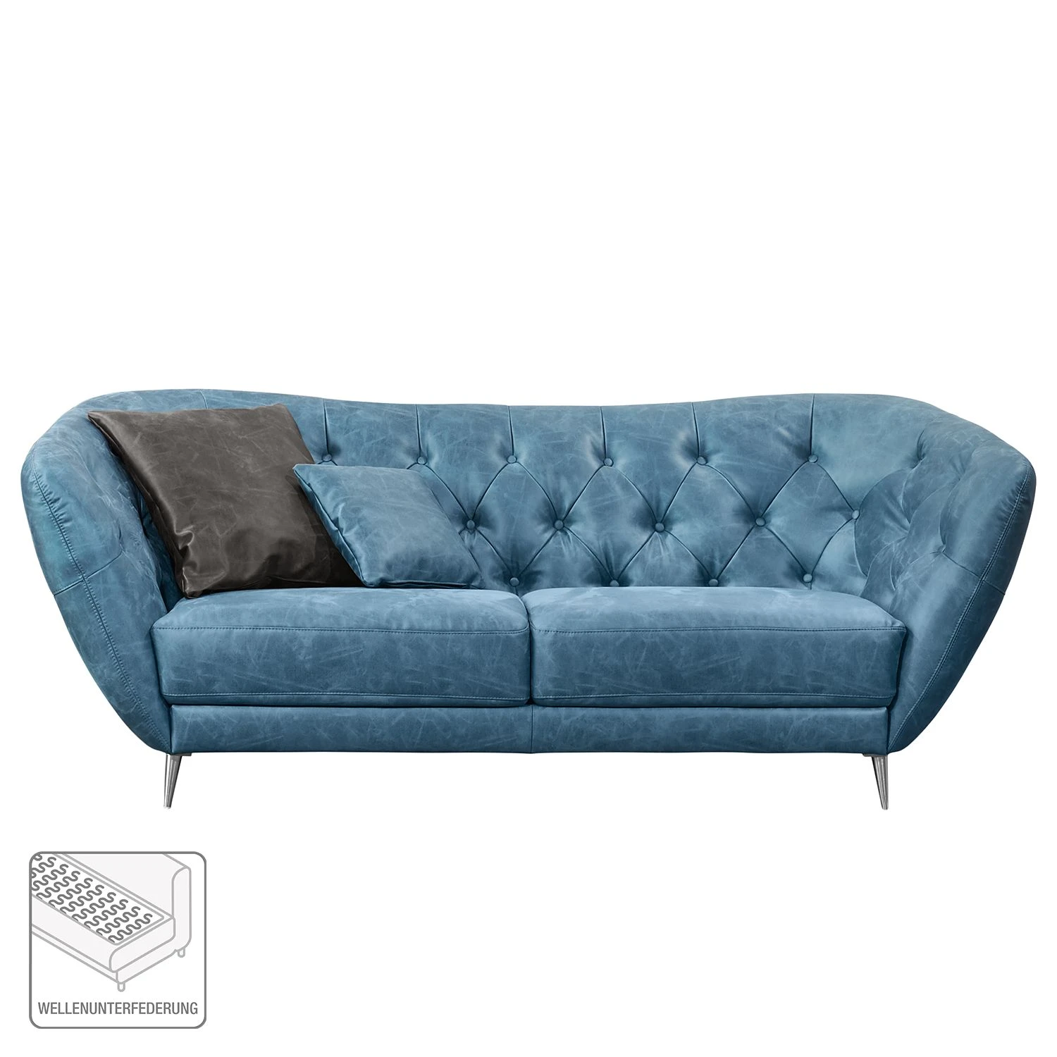 Ars manufacti Sofa Larrau (3-Sitzer) - Antiklederlook 2 Ars manufacti Sofa Larrau (3-Sitzer) - Antiklederlook – Bild 2