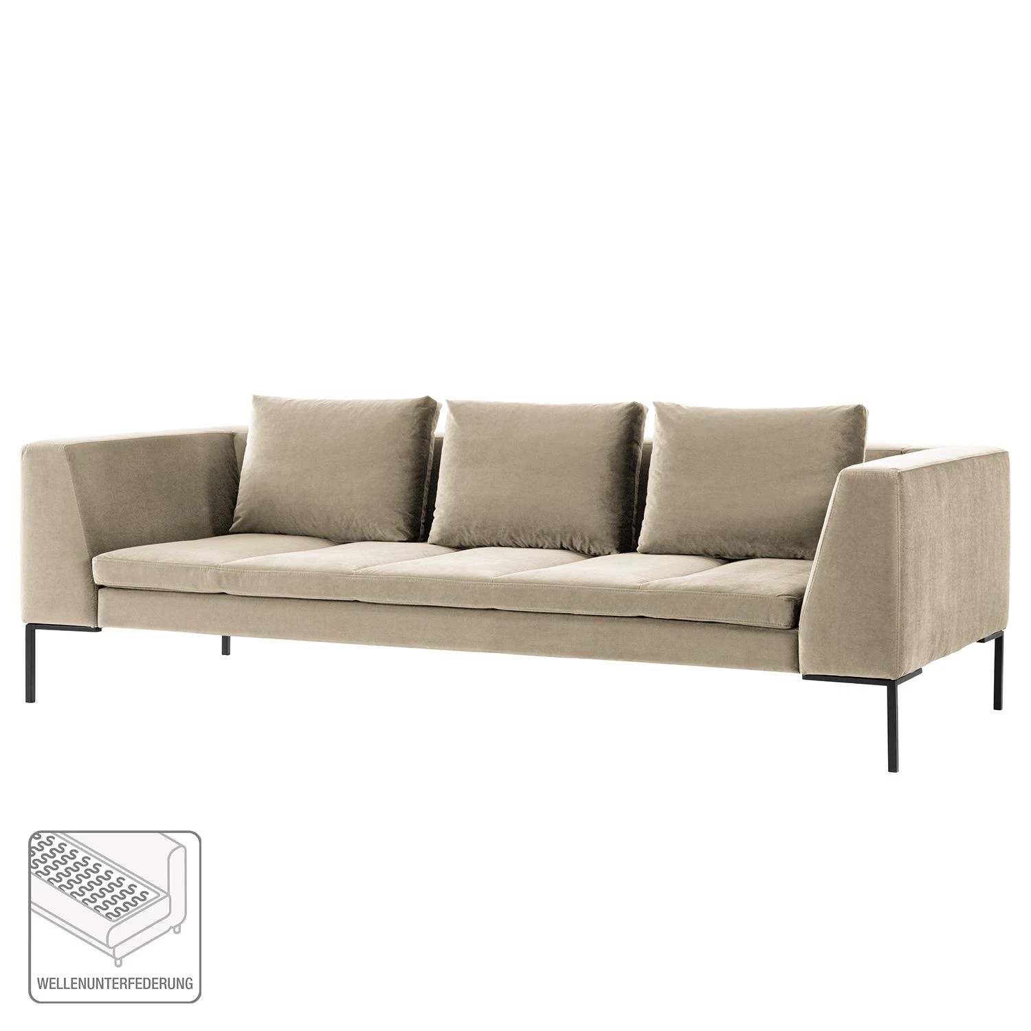 Studio Copenhagen Sofa Madison (3-Sitzer) Samt - Samt Shyla: Beige 2 Studio Copenhagen Sofa Madison (3-Sitzer) Samt - Samt Shyla: Beige – Bild 2