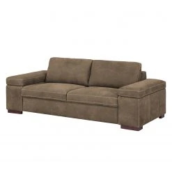 Ars Natura Sofa Maine (2-Sitzer) Echtleder - Cappuccino