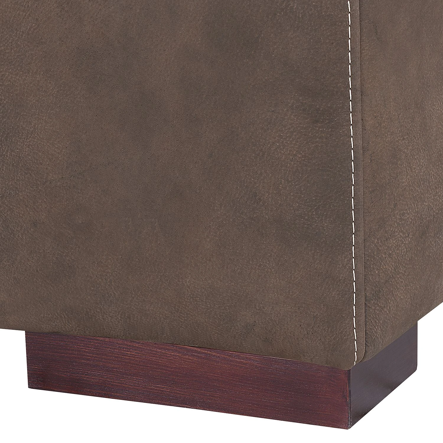 Ars Natura Polsterhocker Maine Echtleder - Mokka 5 Ars Natura Polsterhocker Maine Echtleder - Mokka – Bild 5