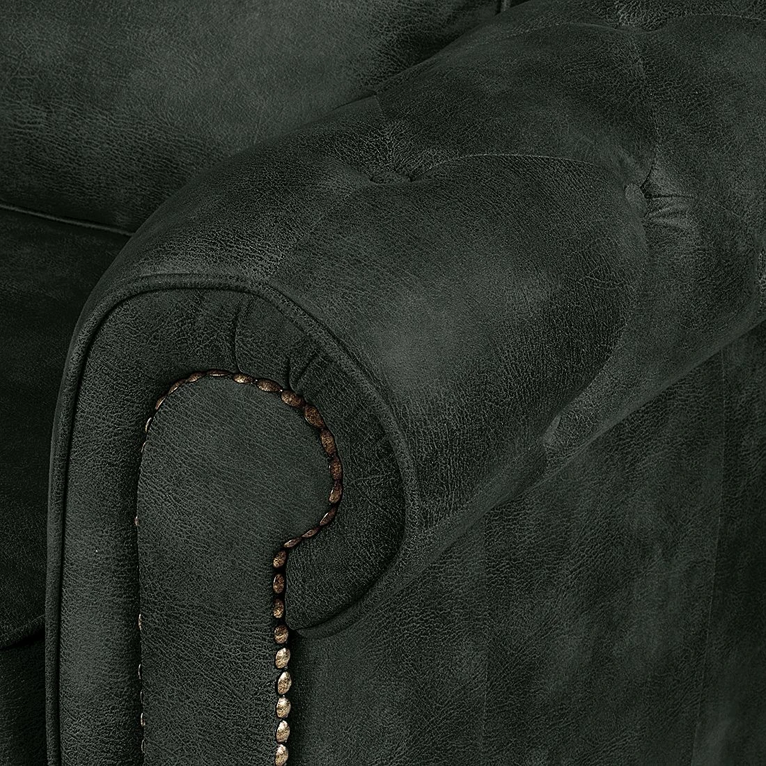 Ars manufacti Sofa Mallow (2-Sitzer) - Antiklederoptik Anthrazith 7 Ars manufacti Sofa Mallow (2-Sitzer) - Antiklederoptik Anthrazith – Bild 7